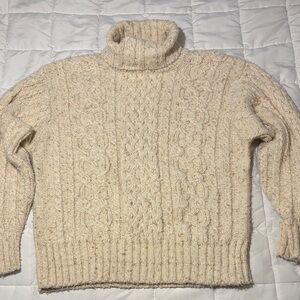 Lizsport Vintage Cozy Cable Knit Turtleneck Sweater